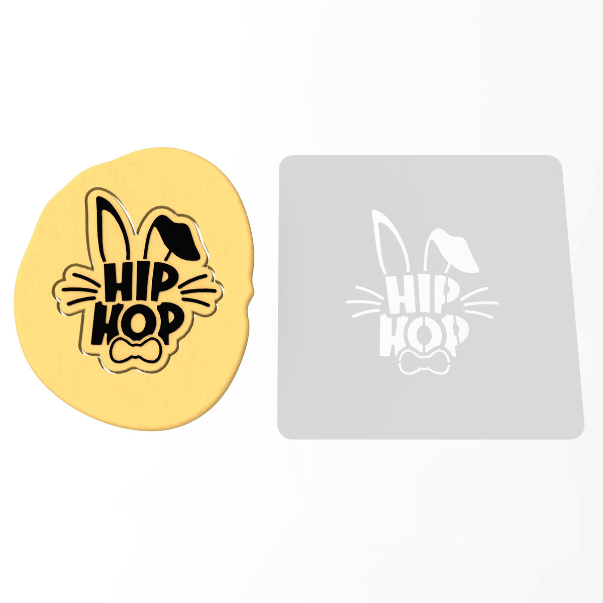 Hip Hop Easter Cookie Cutter | Stamp | Stencil #1