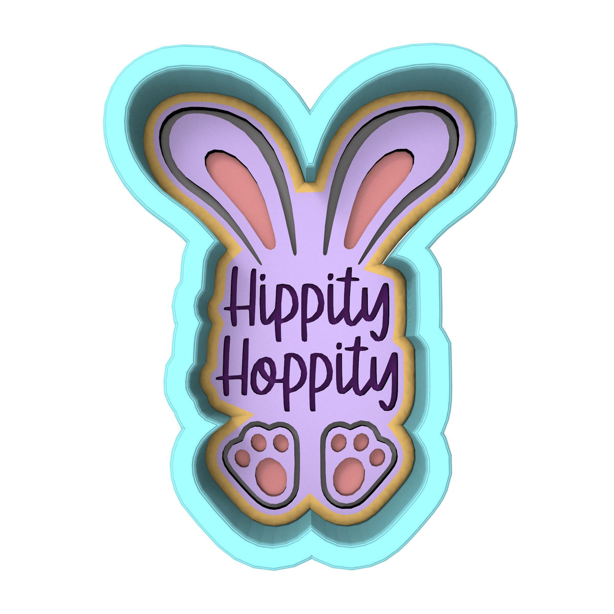 Hippity Hoppity Cookie Cutter | Stamp | Stencil #1 Animals & Dinosaurs Cookie Cutter Lady 