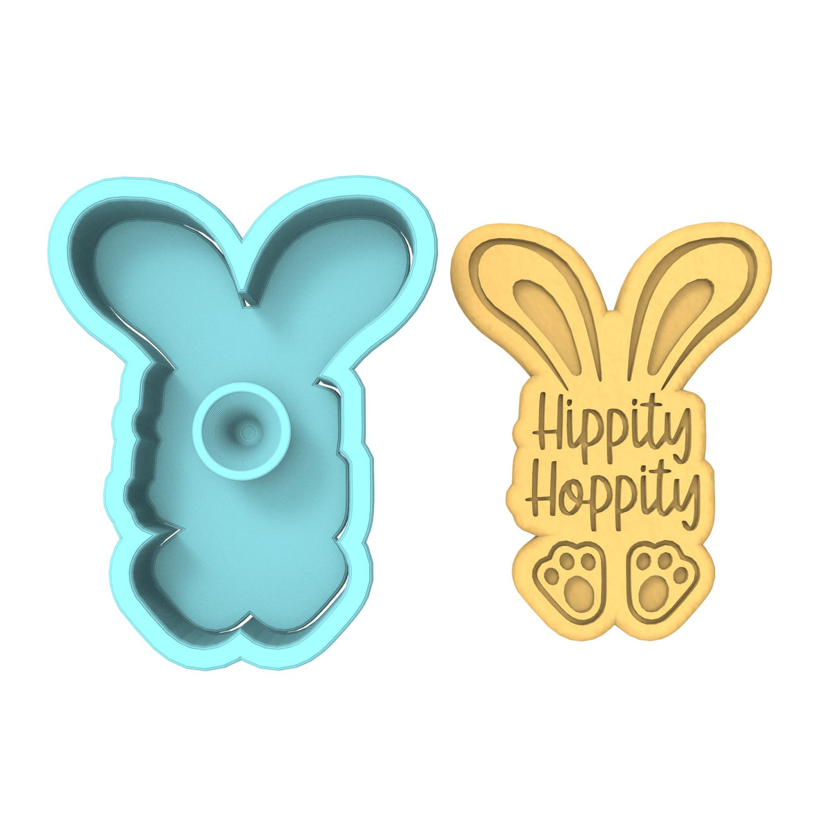 Hippity Hoppity Cookie Cutter | Stamp | Stencil #1 Animals & Dinosaurs Cookie Cutter Lady 