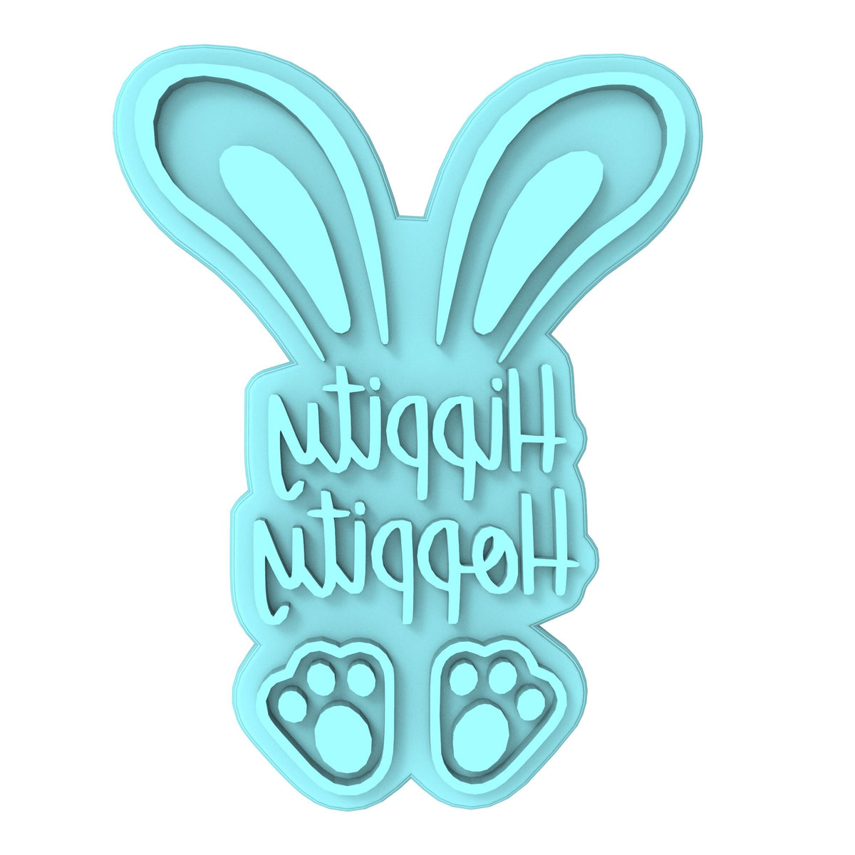 Hippity Hoppity Cookie Cutter | Stamp | Stencil #1 Animals & Dinosaurs Cookie Cutter Lady MINI - 2 Inches (5cm) Stamp ONLY 