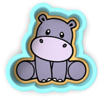 Hippo Body Cookie Cutter Stamp & Outline #1