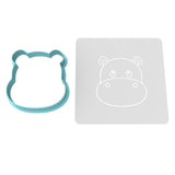 Hippo Cookie Cutter | Stamp | Stencil #1