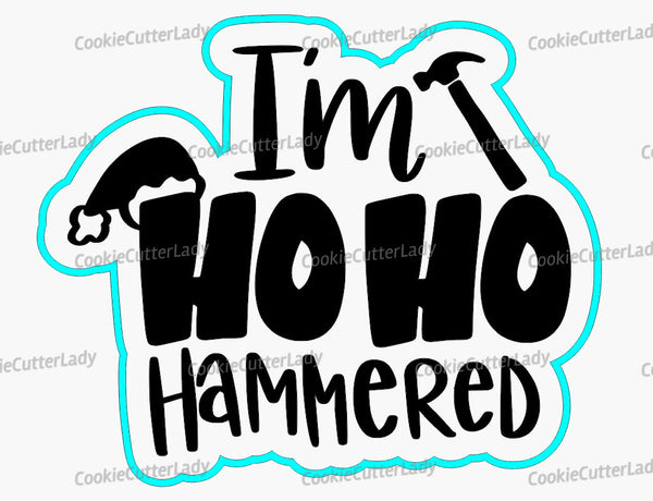 Ho Ho Hammered Cookie Cutter | Stamp | Stencil #1