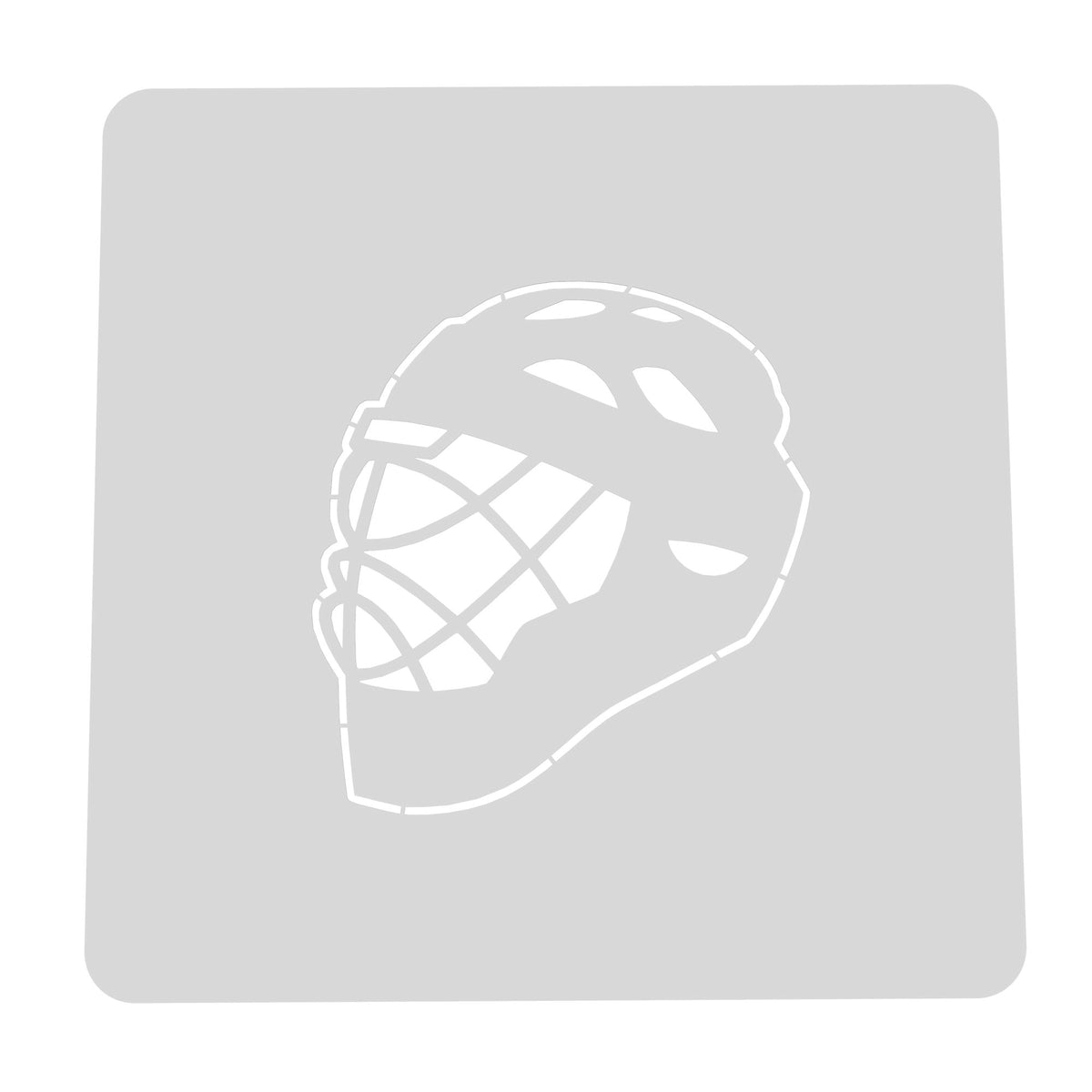 Hockey Lacrosse Helmet Cookie Cutter | Stamp | Stencil #1 sports Cookie Cutter Lady MINI - 2 Inches (5cm) Stencil ONLY 