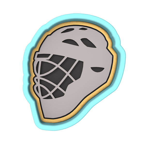 Hockey Lacrosse Helmet Cookie Cutter | Stamp | Stencil #1 sports Cookie Cutter Lady 