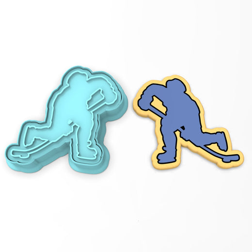 Hockey Player Cookie Cutter | Stamp | Stencil #1
