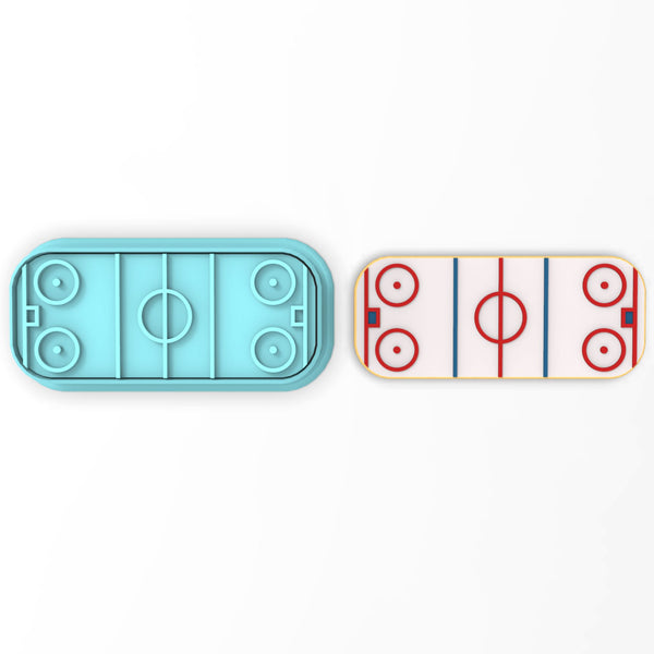 Hockey Rink Cookie Cutter | Stamp | Stencil #1