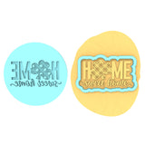 Home Sweet Home Clover Cookie Cutter | Stamp | Stencil #1 Cookie Cutter Lady MINI - 2 Inches (5cm) **BUNDLE** Cutter + Debosser 