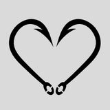Hook Fishing Heart Cookie Cutter | Stamp | Stencil #1