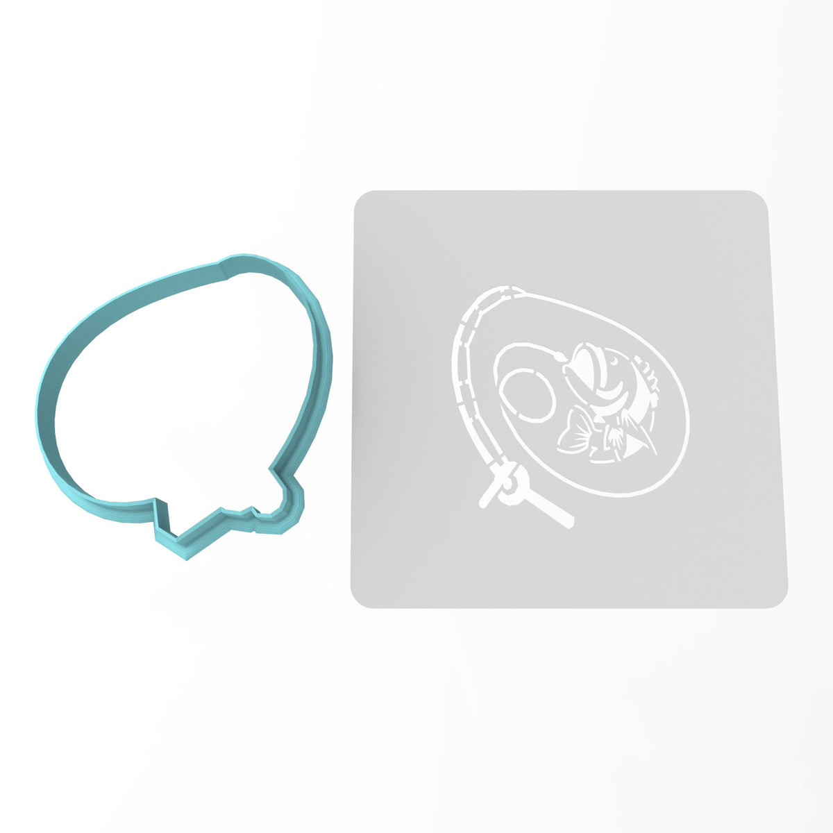 Hooked Bass Cookie Cutter | Stamp | Stencil #1