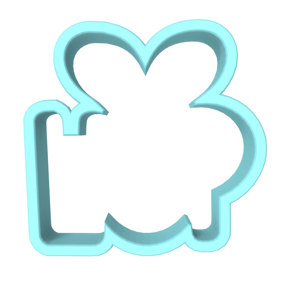 Hop Cookie Cutter | Stamp | Stencil #1 Animals & Dinosaurs Cookie Cutter Lady MINI - 2 Inches (5cm) Cookie Cutter ONLY (Outline) 