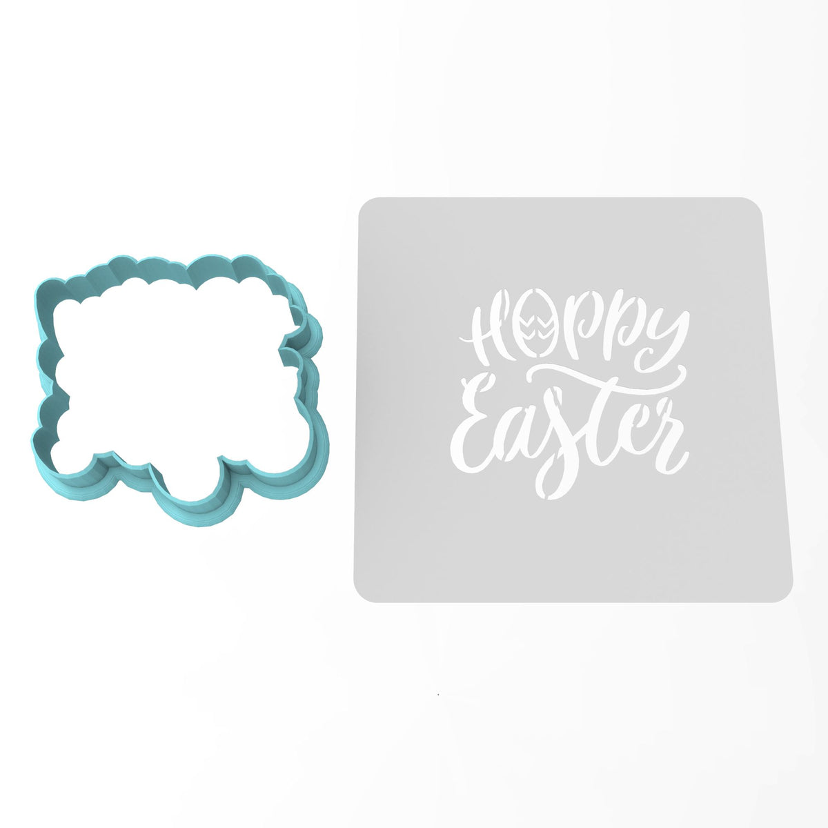Hoppy Easter Cookie Cutter | Stamp | Stencil #1