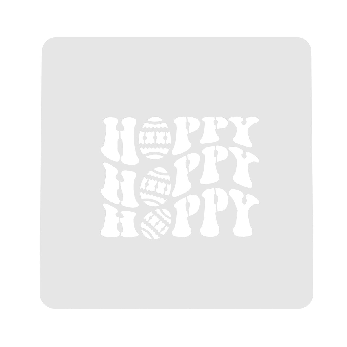 Hoppy Hoppy Hoppy Cookie Cutter | Stamp | Stencil #1 Animals & Dinosaurs Cookie Cutter Lady MINI - 2 Inches (5cm) Stencil ONLY 