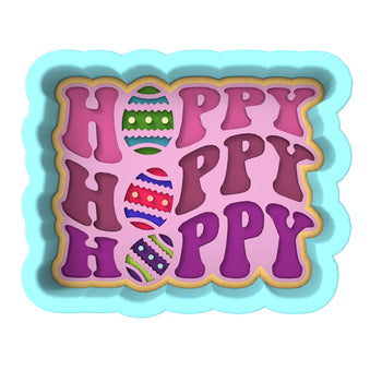 Hoppy Hoppy Hoppy Cookie Cutter | Stamp | Stencil #1 Animals & Dinosaurs Cookie Cutter Lady 
