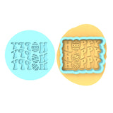 Hoppy Hoppy Hoppy Cookie Cutter | Stamp | Stencil #1 Animals & Dinosaurs Cookie Cutter Lady MINI - 2 Inches (5cm) **BUNDLE** Cutter + Debosser 