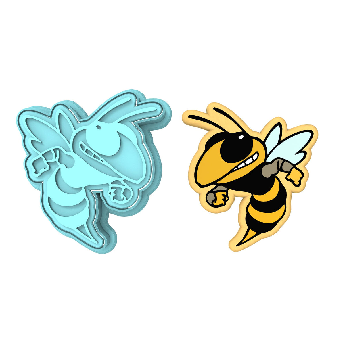 Hornet Cookie Cutter | Stamp | Stencil #1 Animals & Dinosaurs Cookie Cutter Lady MINI - 2 Inches (5cm) **BUNDLE** Cutter + Stamp 
