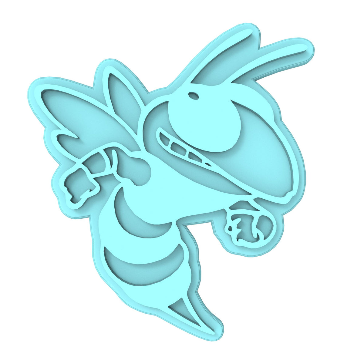 Hornet Cookie Cutter | Stamp | Stencil #1 Animals & Dinosaurs Cookie Cutter Lady MINI - 2 Inches (5cm) Stamp ONLY 
