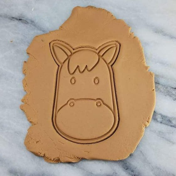 Horse Face Cookie Cutter  Stamp & Outline #1