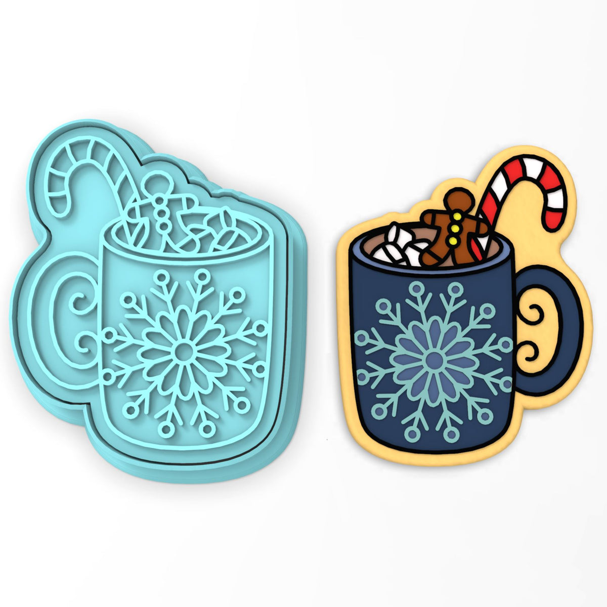 Hot Chocolate Cookie Cutter | Stamp | Stencil #2