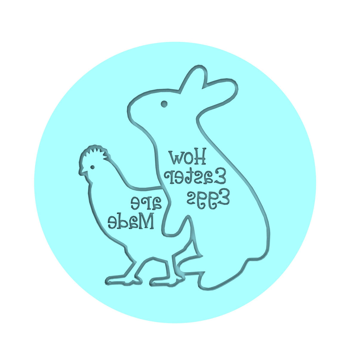 How Easter Eggs Are Made Cookie Cutter | Stamp | Stencil #1 Animals & Dinosaurs Cookie Cutter Lady MINI - 2 Inches (5cm) Debosser ONLY 