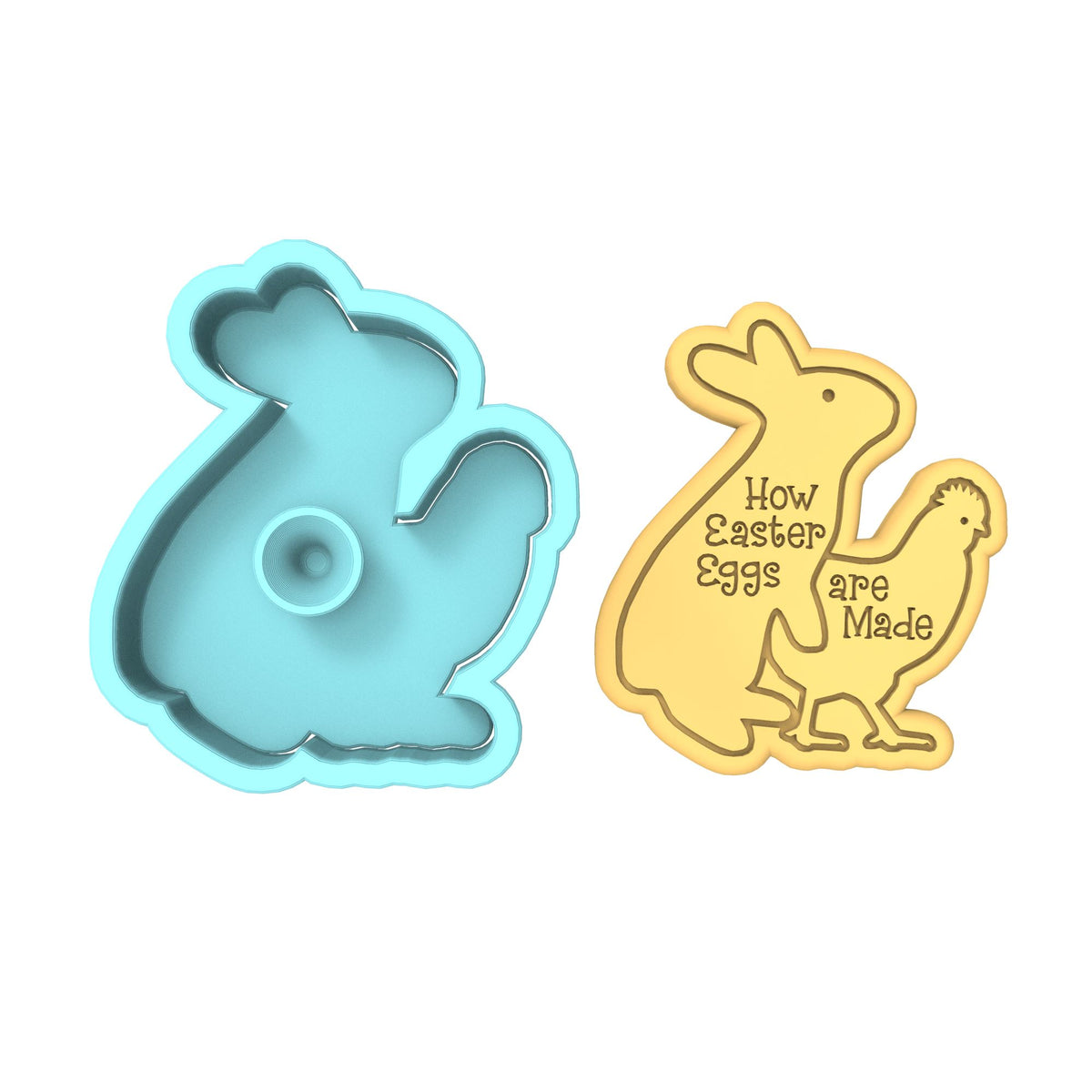 How Easter Eggs Are Made Cookie Cutter | Stamp | Stencil #1 Animals & Dinosaurs Cookie Cutter Lady 