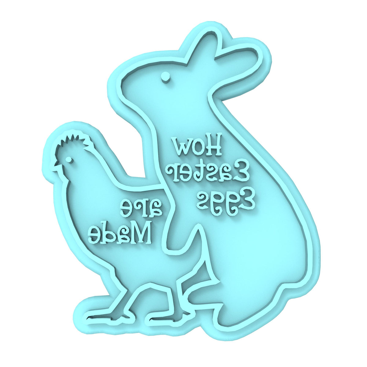 How Easter Eggs Are Made Cookie Cutter | Stamp | Stencil #1 Animals & Dinosaurs Cookie Cutter Lady MINI - 2 Inches (5cm) Stamp ONLY 