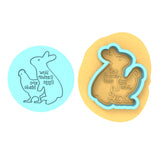 How Easter Eggs Are Made Cookie Cutter | Stamp | Stencil #1 Animals & Dinosaurs Cookie Cutter Lady MINI - 2 Inches (5cm) **BUNDLE** Cutter + Debosser 