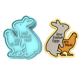 How Easter Eggs Are Made Cookie Cutter | Stamp | Stencil #1 Animals & Dinosaurs Cookie Cutter Lady MINI - 2 Inches (5cm) **BUNDLE** Cutter + Stamp 