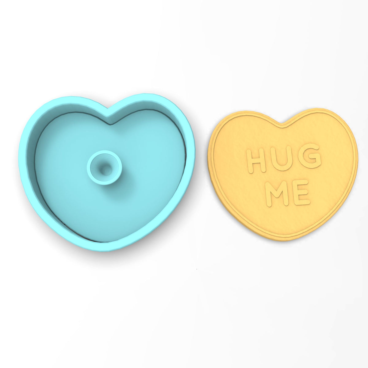 Hug Me Valentine Heart Cookie Cutter | Stamp | Stencil