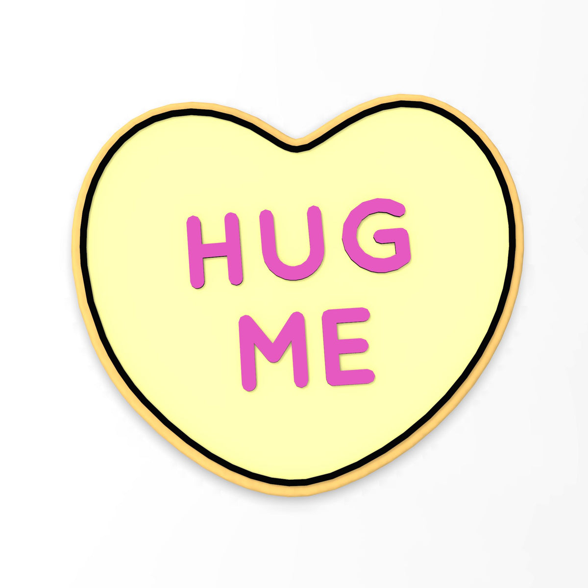 Hug Me Valentine Heart Cookie Cutter | Stamp | Stencil