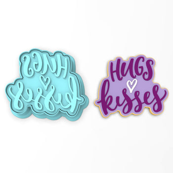 Hugs and Kisses Cookie Cutter | Stamp | Stencil #1