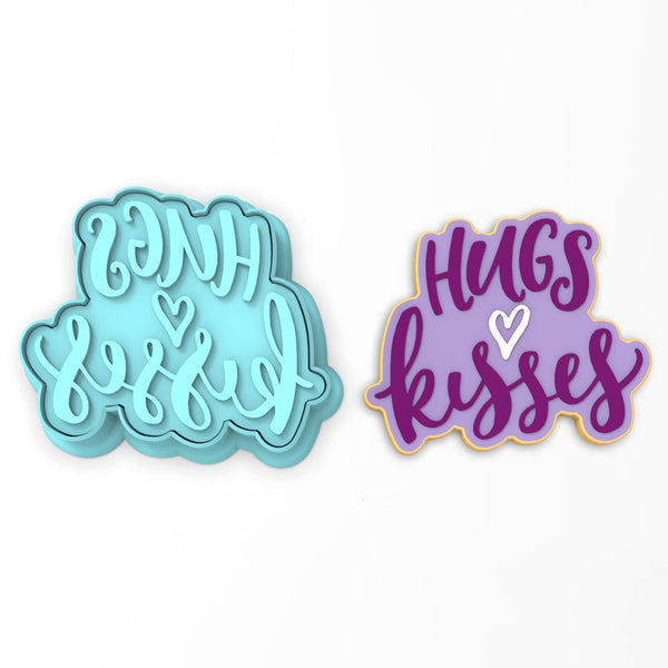 Hugs and Kisses Cookie Cutter | Stamp | Stencil #1