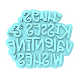 Hugs Kisses and Valentine Wishes Cookie Cutter | Stamp | Stencil Wedding / Baby / V Day Cookie Cutter Lady MINI - 2 Inches (5cm) Stamp ONLY 