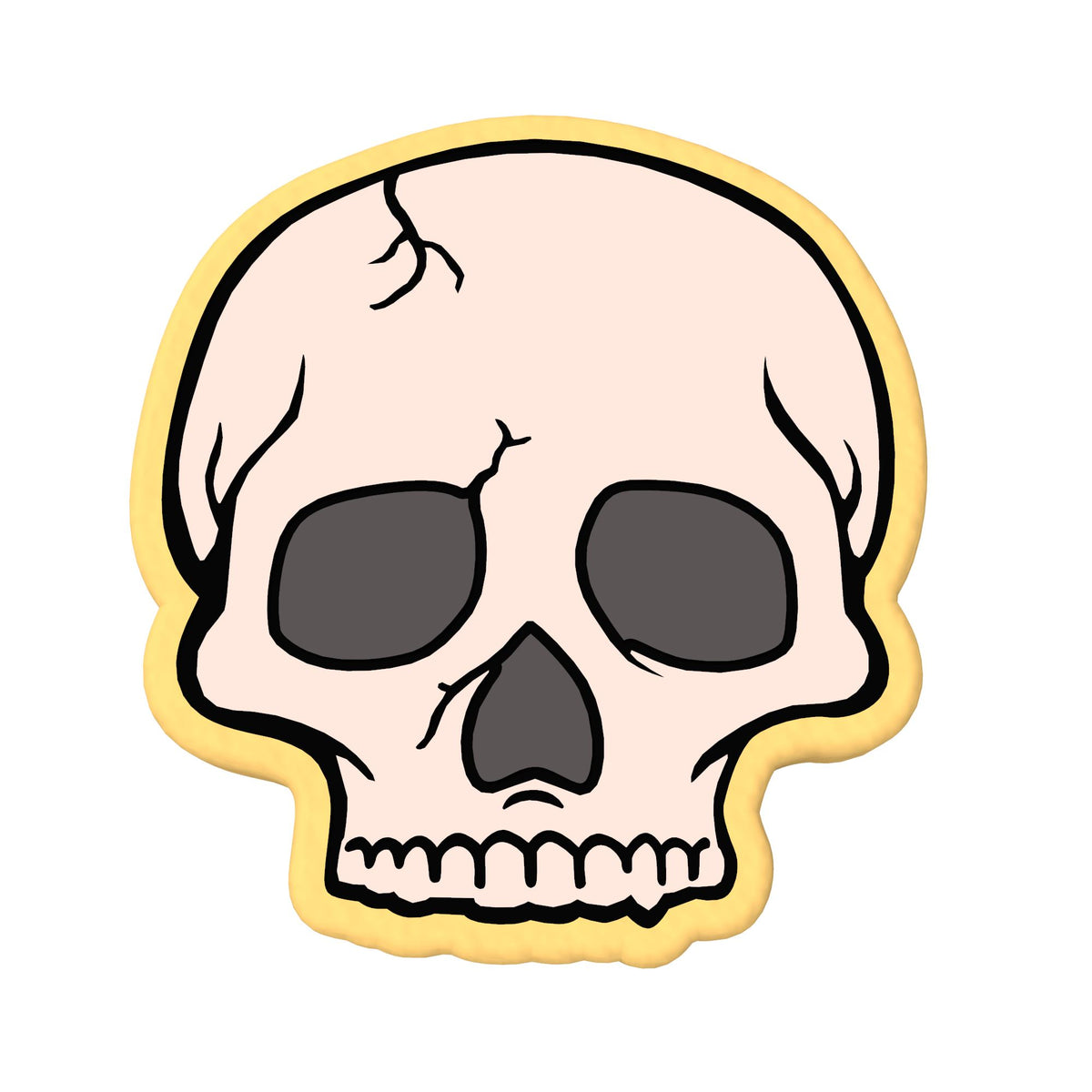 Human Skull Cookie Cutter | Stamp | Stencil #1