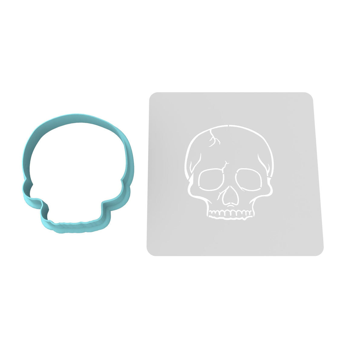 Human Skull Cookie Cutter | Stamp | Stencil #1