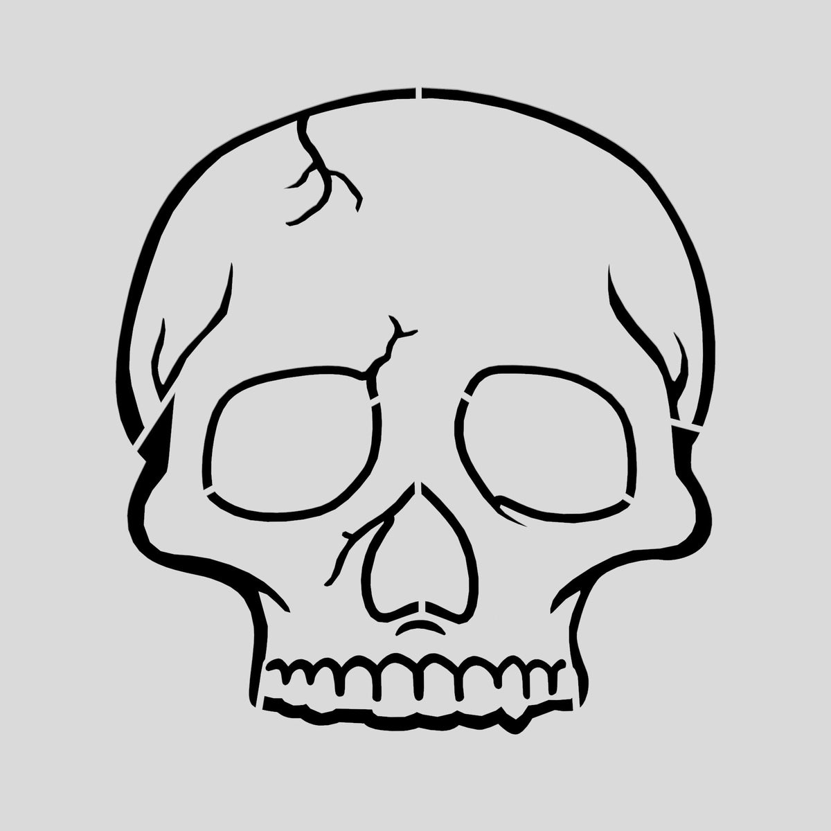 Human Skull Cookie Cutter | Stamp | Stencil #1