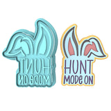 Hunt Mode On Cookie Cutter | Stamp | Stencil Animals & Dinosaurs Cookie Cutter Lady MINI - 2 Inches (5cm) **BUNDLE** Cutter + Stamp 