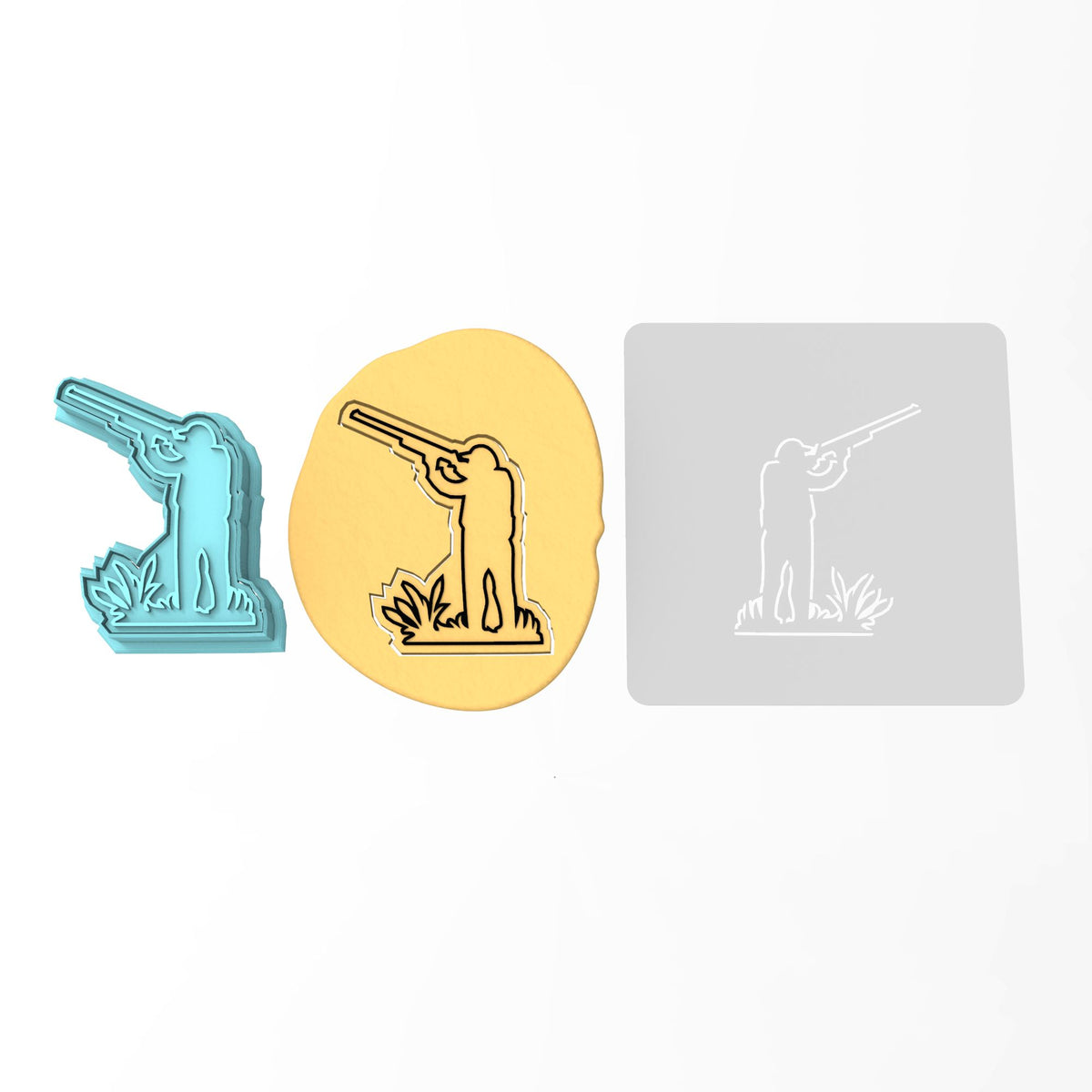Hunter Cookie Cutter | Stamp | Stencil #2