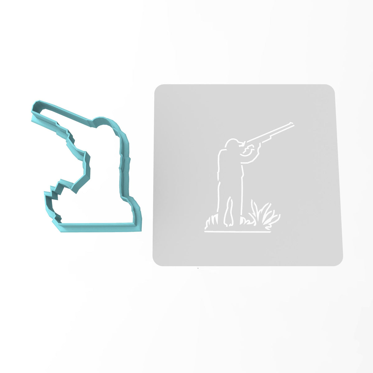 Hunter Cookie Cutter | Stamp | Stencil #2