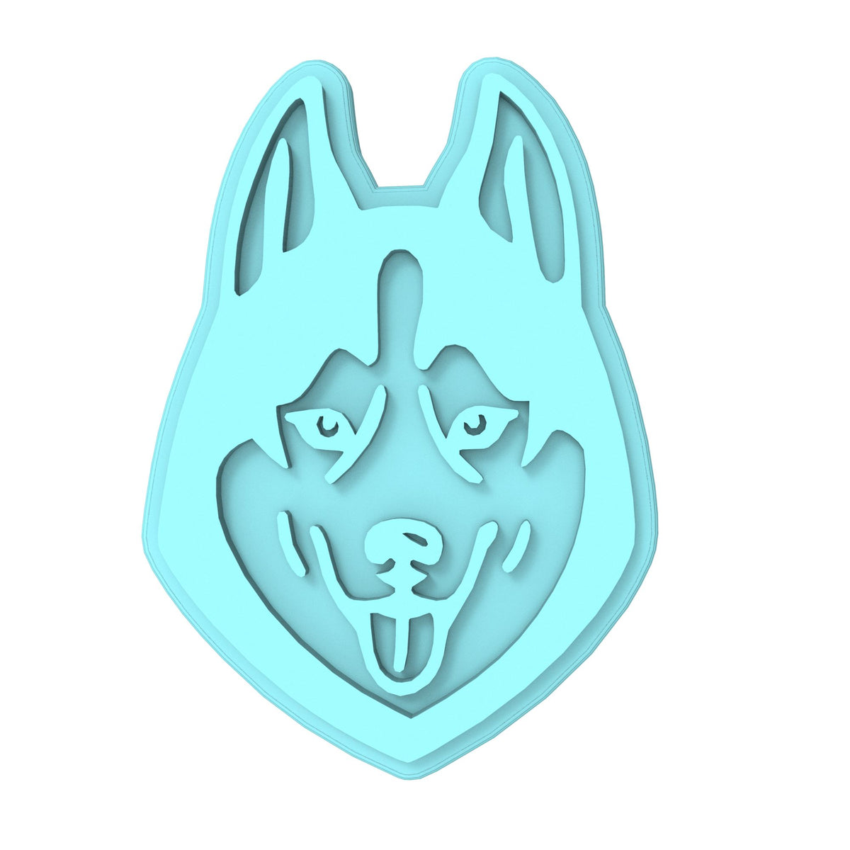 Husky Cookie Cutter | Stamp | Stencil #1 Animals & Dinosaurs Cookie Cutter Lady MINI - 2 Inches (5cm) Stamp ONLY 