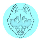 Husky Wolf Cookie Cutter | Stamp | Stencil #1 Animals & Dinosaurs Cookie Cutter Lady MINI - 2 Inches (5cm) Debosser ONLY 