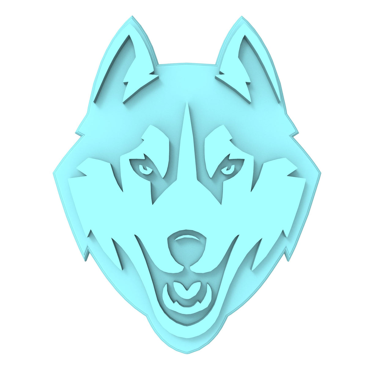 Husky Wolf Cookie Cutter | Stamp | Stencil #1 Animals & Dinosaurs Cookie Cutter Lady MINI - 2 Inches (5cm) Stamp ONLY 