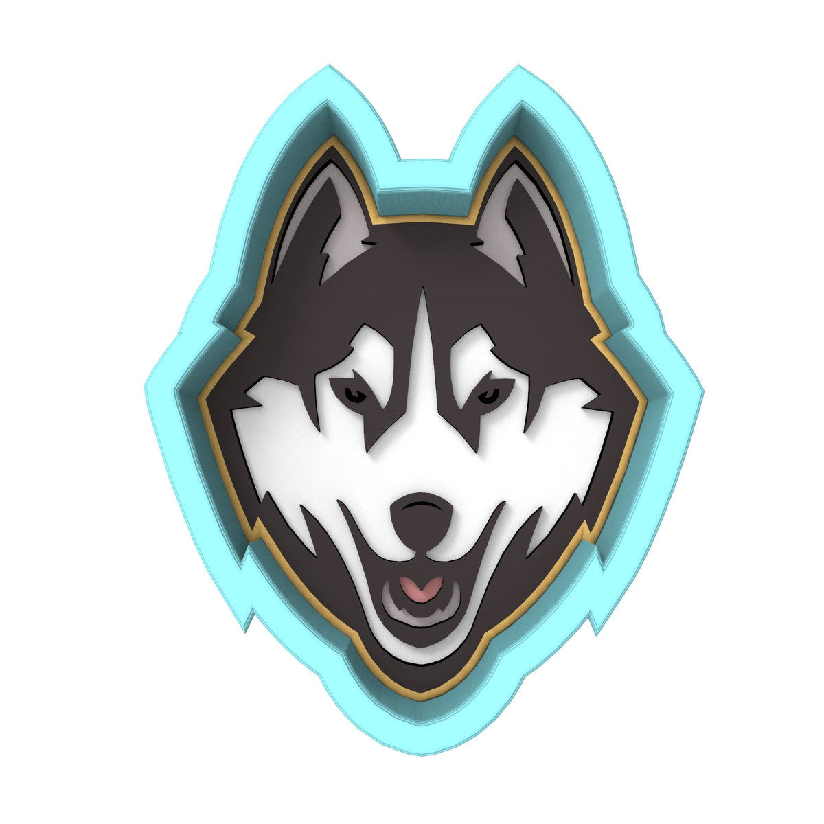 Husky Wolf Cookie Cutter | Stamp | Stencil #1 Animals & Dinosaurs Cookie Cutter Lady 