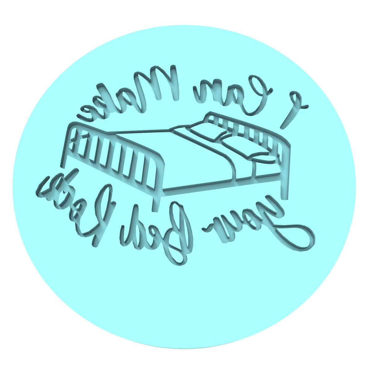 I Can Make Your Bed Rock Cookie Cutter | Stamp | Stencil #1 Bachelorette & Bachelor Cookie Cutter Lady MINI - 2 Inches (5cm) Debosser ONLY 