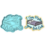 I Can Make Your Bed Rock Cookie Cutter | Stamp | Stencil #1 Bachelorette & Bachelor Cookie Cutter Lady MINI - 2 Inches (5cm) **BUNDLE** Cutter + Stamp 