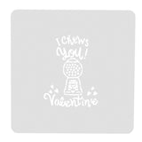 I Chews You Cookie Cutter | Stamp | Stencil Wedding / Baby / V Day Cookie Cutter Lady MINI - 2 Inches (5cm) Stencil ONLY 