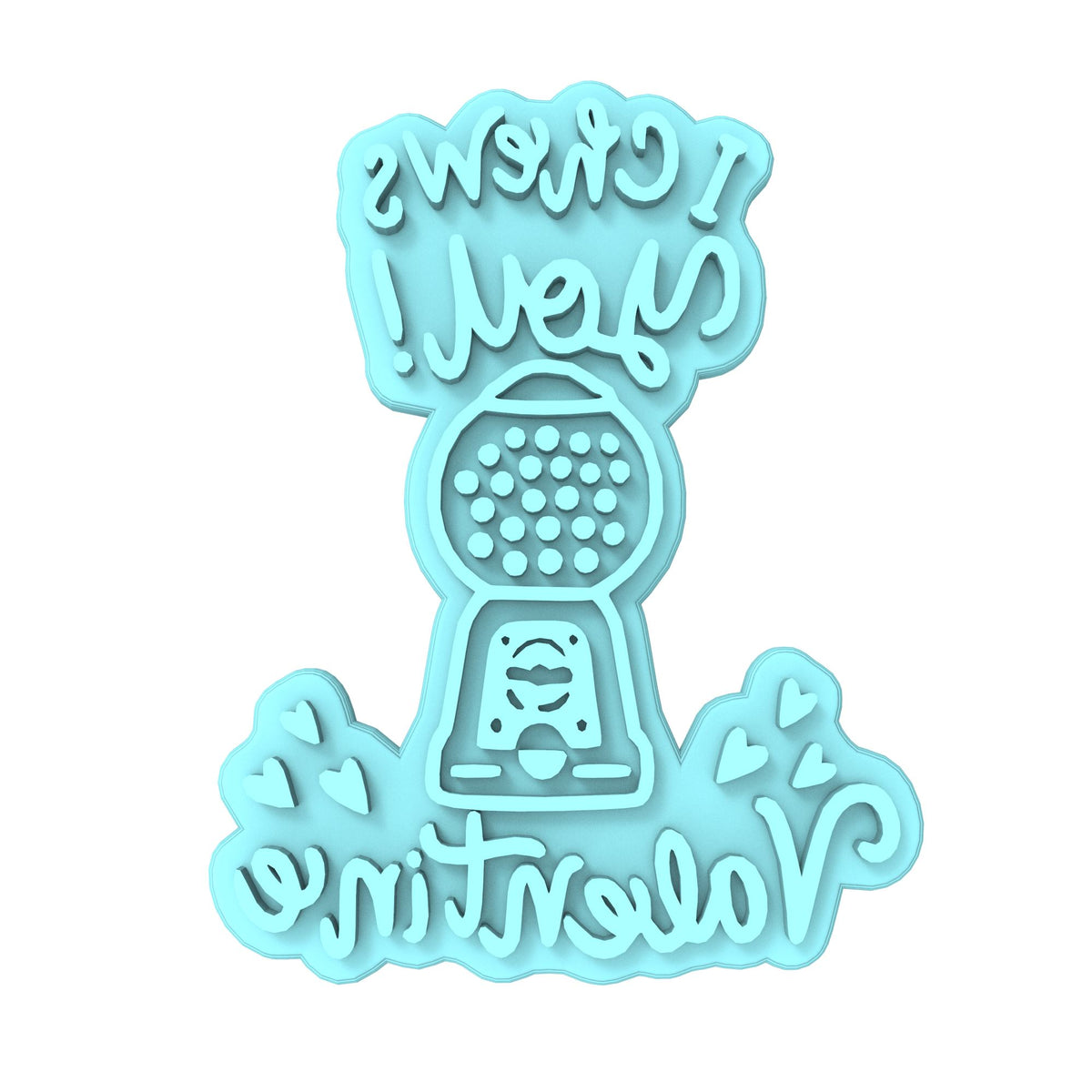I Chews You Cookie Cutter | Stamp | Stencil Wedding / Baby / V Day Cookie Cutter Lady MINI - 2 Inches (5cm) Stamp ONLY 