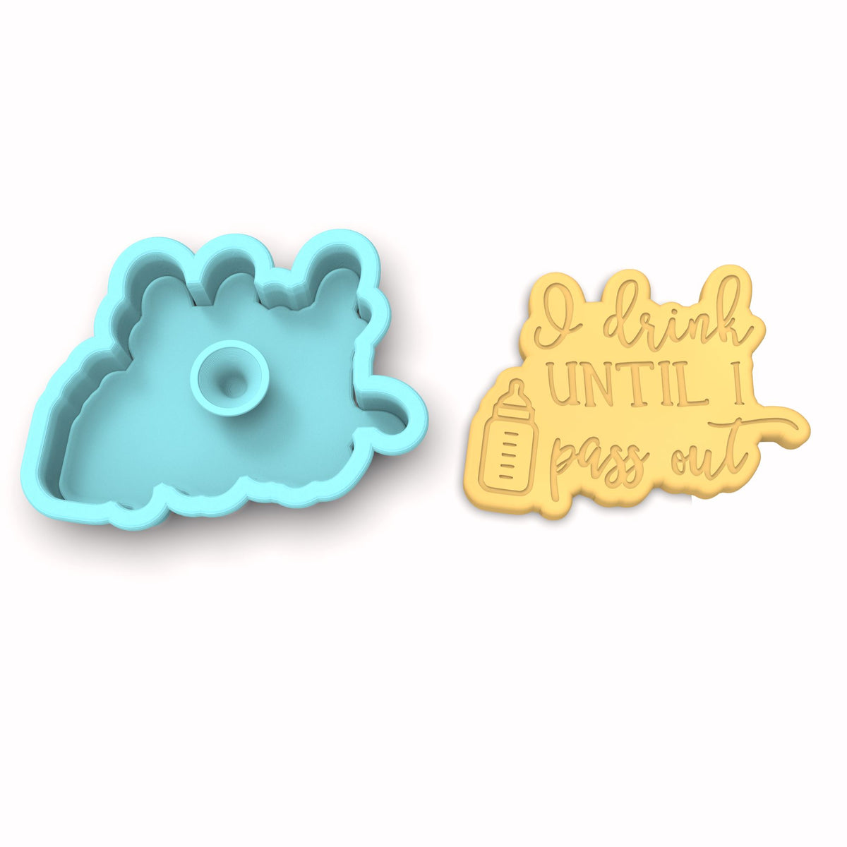 I Drink Until I Pass Out Cookie Cutter | Stamp | Stencil #1