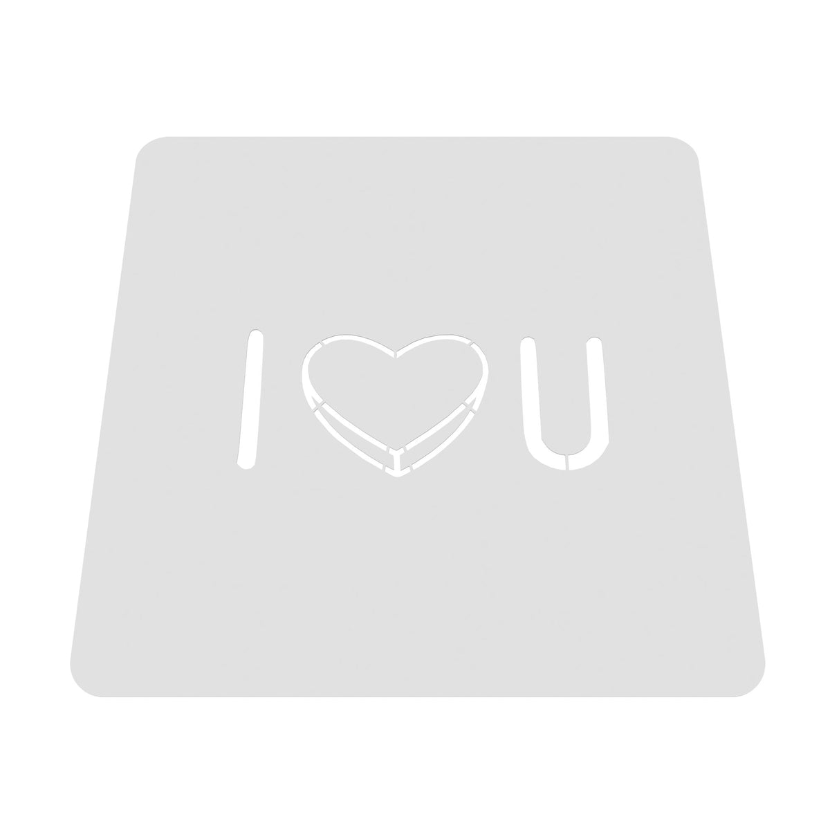 I Heart You Horizontal Cookie Cutter | Stamp | Stencil Wedding / Baby / V Day Cookie Cutter Lady MINI - 2 Inches (5cm) Stencil ONLY 