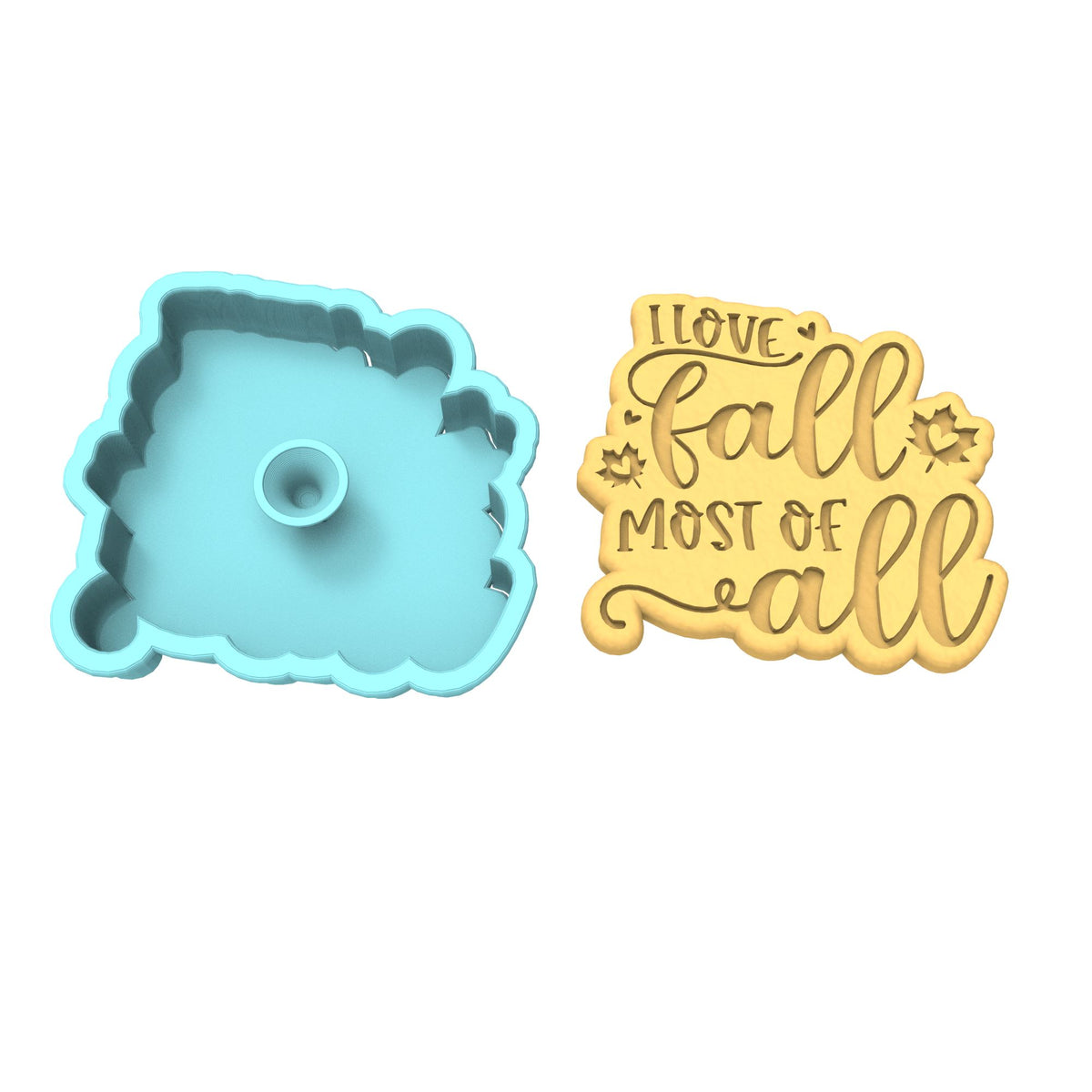 I Love Fall Most of All Cookie Cutter | Stamp | Stencil #1 Halloween / Fall Cookie Cutter Lady 
